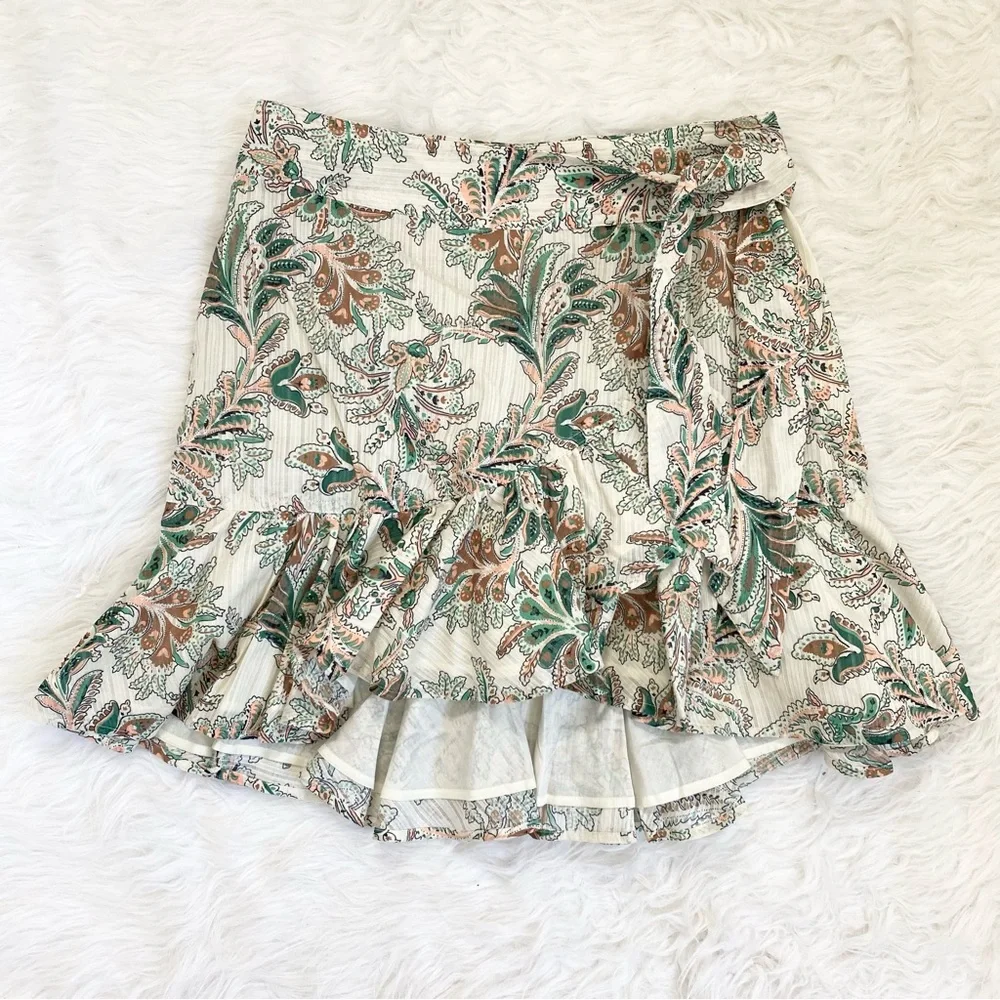 VERONICA BEARD MEMPHIS PAISLEY WRAP SKIRT - Picture 4 of 9